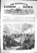 Antique Old Print *3265 1869 Confirmation Bishop Temple Bow Church Cheapside