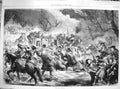Original Old Antique Print 1869 King'S Rescue Scene Horses Carriage Fine Art