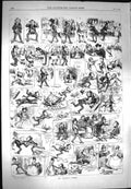 Old Antique Print 1869 Mr Titbury Turkey Story Lonethorpe Manor Christmas 19th
