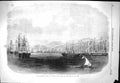 Old Antique Print 1869 Ceremonial Fleet Ships Flags Anchor Suez Red Sea 19th