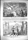 Old Antique Print 1869 Westminster Play Trinummus Platutus Ragged School 19th