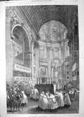 Old Antique Print 1870 Council Chamber North Transept St. Peter'S Rome 0 19th