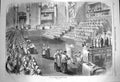 Original Old Antique Print 1870 Scene Ecclesiastical Council Rome Italy 19th