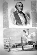 Old Antique Print 1870 Rev. Lord Arthur Charles Hervey Fort George Madras 19th