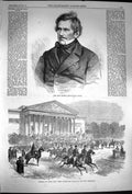Old Antique Print 1870 General Lacy Evans Funeral Victor Noir Palace Corp 19th