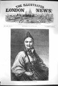 Original Old Antique Print 1870 Portrait Peasant Dalecarlia Woman Lundgren 19th