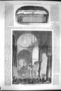 Old Antique Print 1870 Roman Sacrophagus Westminster Abbey Greek Church 19th