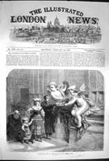 Original Old Antique Print 1870 Holy Water Font Entrance St. Peter'S Rome Italy
