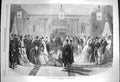 Original Old Antique Print 1870 State Ball Tuileries Palace Grand Vestibule