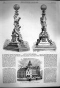 Old Antique Print 1870 William Turner Grammar School Coatham Redcar Lamps 19th