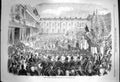 Old Antique Print 1870 Shrove Tuesday Procession Fat Ox Tuileries Paris 19th