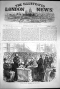 Original Old Antique Print 1870 National Education Deputation Prime Minister