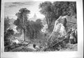 Original Old Antique Print 1870 St. Peters Rome Borghese Villa Gardens Fine Art