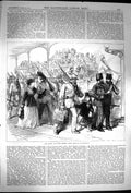 Original Old Antique Print 1870 Easter Volunteer Review Siers Brighton War 19th