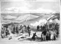 Old Antique Print 1870 Easter Monday Volunteer Review Battle-Field Army 19th