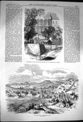 Original Old Antique Print 1870 Daniel Maclise Chelsea Steeplechase Punchestown