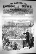 Original Old Antique Print 1870 Professor Tyndall Lecturing Royal Institution