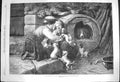 Original Old Antique Print 1870 Children Playing Pets Puppy Dogs Bottomley Art