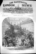 Original Old Antique Print 1870 Paris Siers Luxembourg Palace Faubourg Temple