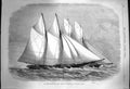 Original Old Antique Print 1870 Yacht Race Sappho Cambria Isle Wight Sport 19th