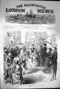 Old Antique Print 1870 Princess Louisa Opening Bazaar Hospital Children 19th