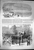 Original Old Antique Print 1870 Pier Eastbourne George'S Volunteers West 19th