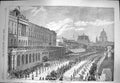 Original Old Antique Print 1870 View Thames Embankment Waterloo Bridge Victorian
