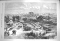 Original Old Antique Print 1870 War Metz Thionville Road Siers Cathedral Town