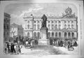 Original Old Antique Print 1870 War Place Stanislas Nancy Siers Statue 19th