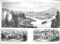 Old Antique Print 1870 War Valley Moselle Metz Bavarian Siers Prisoner 19th
