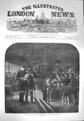 Original Old Antique Print 1870 War Despatches Front French Head Quarters Siers
