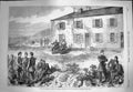 Original Old Antique Print 1870 War Emperor Napoleon Count Bismarck Donchery