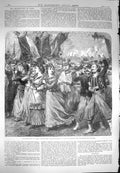Old Antique Print 1870 Revolution Paris Republic Boulevard Des Italiens 19th