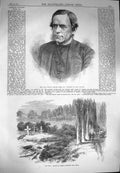 Original Old Antique Print 1870 Captain Cowper Coles War Graves German Sedan