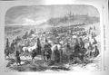 Original Old Antique Print 1870 War Captured French Horses Battle Sedan Siers