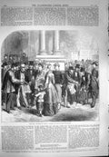 Original Old Antique Print 1870 War Defence Paris Council War Boulevards France