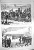 Original Old Antique Print 1870 War French Wounded Siers Sedan Prince Prussia