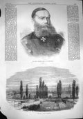 Original Old Antique Print 1870 General Vogel Von Folkenstein Town Mezieres War