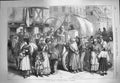 Original Old Antique Print 1870 War Scene Arrival Supply Provisions Strasbourg