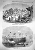 Original Old Antique Print 1870 War Rue Saverne Strasbourg Ship Triumph Jarrow