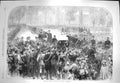 Old Antique Print 1870 War Scene Arrival King Prussia Versailles France 19th