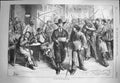 Original Old Antique Print 1870 War Rue Royale Tours Newspapers France 19th