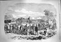 Antique Old Print *3957 1870 Paris Ambulance Tending Wounded Battle Field War