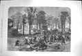 Original Old Antique Print 1870 Siege Paris Attack Prussians Maison Millaud War