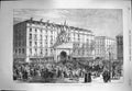 Original Old Antique Print 1870 Volunteers Army Garibaldi Place L'Hotel Lyons