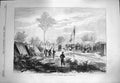 Original Old Antique Print 1870 Defence Paris Battery Mortemart Siers War 19th