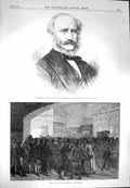 Old Antique Print 1870 Telegrams Marseilles Hogg Metropolitan Board Work 19th