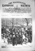 Original Old Antique Print 1870 Young France Children Scene Versailles Siers