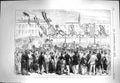 Original Old Antique Print 1870 Spanish Deputation Lungh Arno Florence Amadeus