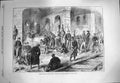 Original Old Antique Print 1870 Gardes Mobiles Paris Railway Arches Victorian